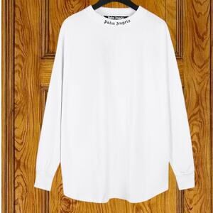 Palm Angels White Long Sleeve T-Shirt